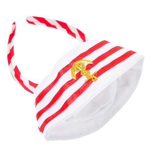 HEATSHAKING Matrosenmütze Stirnband Kapitänsmütze Cosplay Accessoire für Damen und Herren Nautisches Haarband für Karneval und Partys HEATSHAKING Matrosenmütze Stirnband Kapitänsmütze Cosplay Accessoire für Damen und Herren Nautisches Haarband für Karneval und Partys von HEATSHAKING