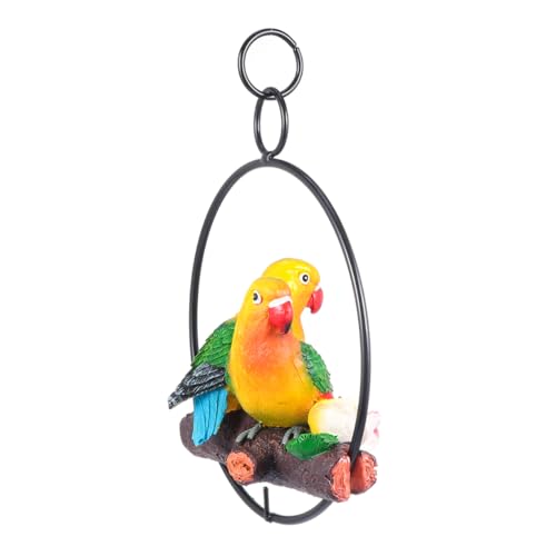 HEATSHAKING Künstlicher Papagei Dekoration für Garten Realistisches Vogelornament aus Harz für Erwachsene für Hochzeiten Geburtstagsfeiern und Kreative Raumgestaltung von HEATSHAKING