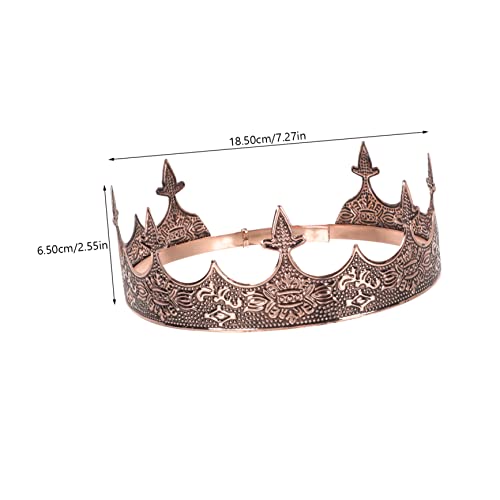 HEATSHAKING Männliche Königskrone Stirnband aus Vintage Party Tiara für Cosplay Halloween Theater Hochzeit Geburtstagsfeier Bühnenperformance Zubehör von HEATSHAKING
