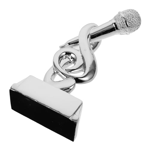 HEATSHAKING Mikrofon Trophäe Silber Elegantes Design Mit Musikalischen Noten Für Gesangswettbewerbe Karaoke-Partys Und Musik Anerkennung Vielseitige Auszeichnung Für Besondere Leistungen HEATSHAKING Mikrofon Trophäe Silber Elegantes Design Mit Musikalischen Noten Für Gesangswettbewerbe Karaoke-Partys Und Musik Anerkennung Vielseitige Auszeichnung Für Besondere Leistungen von HEATSHAKING