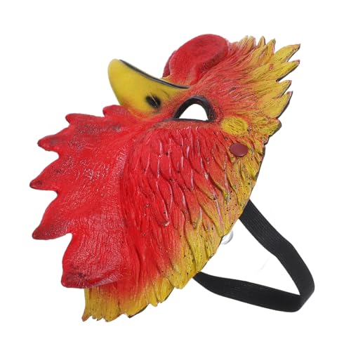 HEATSHAKING Rooster Cosplay Maske Lustige Hühnermaske für Halloween Tiermaske für Partys Leicht und Bequem für Kostümpartys und Festival Dekorationen Realistische Hühnerformgebung HEATSHAKING Rooster Cosplay Maske Lustige Hühnermaske für Halloween Tiermaske für Partys Leicht und Bequem für Kostümpartys und Festival Dekorationen Realistische Hühnerformgebung von HEATSHAKING
