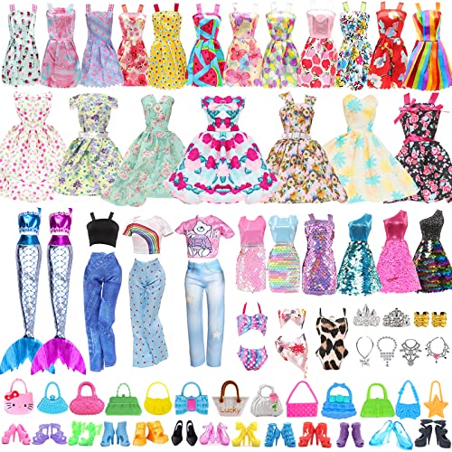 41 Stück Kleidung & Zubehör für Puppen, Kleidungsstücke für Puppen mit Meerjung Abendkleider Kleider Outfits Bikinis Kurze Kleider Schuhe Handtaschen Kleiderbügel für Puppen Mädchen 11,5 Zoll 41 Stück Kleidung & Zubehör für Puppen, Kleidungsstücke für Puppen mit Meerjung Abendkleider Kleider Outfits Bikinis Kurze Kleider Schuhe Handtaschen Kleiderbügel für Puppen Mädchen 11,5 Zoll von HEAWAA