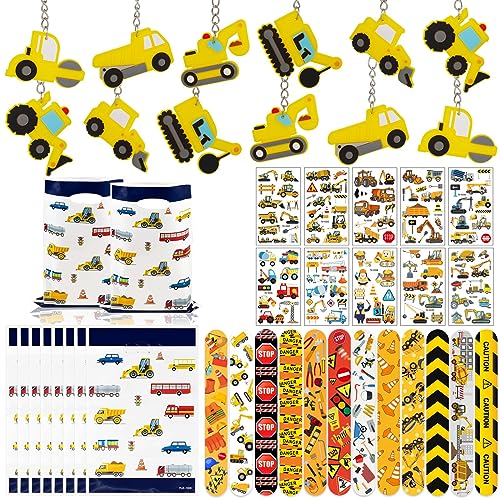 HEAWAA 44 Stück Baustellen Party Mitgebsel Kindergeburtstag, Party Gastgeschenke Set mit Schlüsselanhänger Schnapparmbänder Geschenktüten Tattoo Aufkleber für Kinder Jungen Mädchen Geburtstagsdeko HEAWAA 44 Stück Baustellen Party Mitgebsel Kindergeburtstag, Party Gastgeschenke Set mit Schlüsselanhänger Schnapparmbänder Geschenktüten Tattoo Aufkleber für Kinder Jungen Mädchen Geburtstagsdeko von HEAWAA