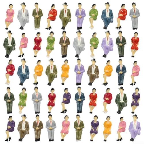 HEBEOT 50PCS 1:32 Scale Painted Figures, 4 Different Poses Model People Track Trains Architectural Railway Layout, O1950WK891PRI36OWYC878P HEBEOT 50PCS 1:32 Scale Painted Figures, 4 Different Poses Model People Track Trains Architectural Railway Layout, O1950WK891PRI36OWYC878P von HEBEOT