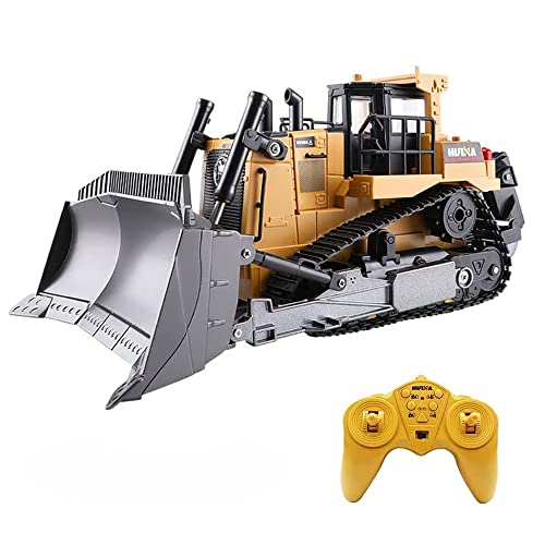 HEBXMF RC Truck RC Bulldozer Spielzeug Maßstab 1:16 9-Kanal-RC-Frontlader-Traktor, voll funktionsfähiges 2,4-GHz-Rc-Bulldozer-RC-Baufahrzeuge-Geschenk mit Licht- und Sound-LKW-Spielzeug HEBXMF RC Truck RC Bulldozer Spielzeug Maßstab 1:16 9-Kanal-RC-Frontlader-Traktor, voll funktionsfähiges 2,4-GHz-Rc-Bulldozer-RC-Baufahrzeuge-Geschenk mit Licht- und Sound-LKW-Spielzeug von HEBXMF