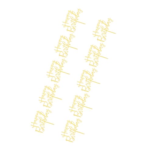 10 PCs Alles Gute Zum Geburtstag Kuchen Topper, Gold Acryl Geburtstag Cupcake Toppers Cake Tools Geburtstagsfeier Vorräte 10 PCs Alles Gute Zum Geburtstag Kuchen Topper, Gold Acryl Geburtstag Cupcake Toppers Cake Tools Geburtstagsfeier Vorräte von HEEPDD