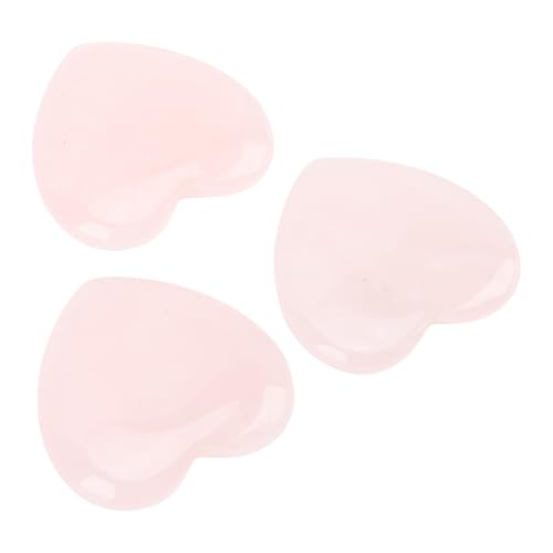 HEEPDD 3pcs Herzförmige Kristallsteine, Rosenquarz Dekorativ Daumen Sorge Stein für Wohnkultur und für Frauen und Mütter HEEPDD 3pcs Herzförmige Kristallsteine, Rosenquarz Dekorativ Daumen Sorge Stein für Wohnkultur und für Frauen und Mütter von HEEPDD