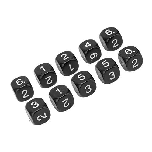 HEEPDD 6 -seitig -Würfel, die für Numerische Unterrichtsbrettspiele Langlebig Sind, Pack von 20 für Unterricht Im Klassenzimmer Kunststoffmaterial (Black) von HEEPDD