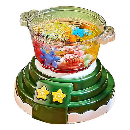 HEEPDD Kids Hot Pot Maker Cooking Spielzeug mit Vorgetäuschtem Blasen Klang Leicht für Kreatives Spielen (Green) von HEEPDD