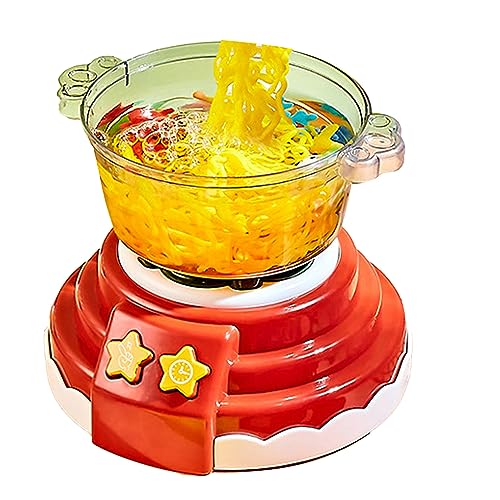 HEEPDD Kids Hot Pot Maker Cooking Spielzeug mit Vorgetäuschtem Blasen Klang Leicht für Kreatives Spielen (Rot) von HEEPDD