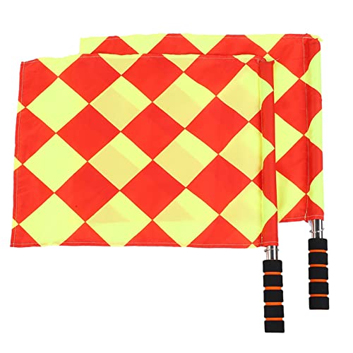 HEEPDD Linienfußball -Schiedsrichter -Flaggenverstellbare Metallstabe Hochvissibilitätsflagge für das Sportspiel von HEEPDD