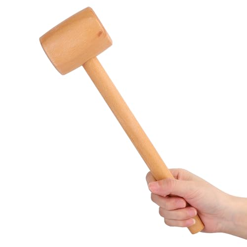 HEEPDD Massivholzhammer, Meeresfrüchtewerkzeuge Design Buche Carpenter Mallet Fit für -Enthusiasten Handwerker und Lederdruckprojekte Fester Holzhammer, Glatte Oberfläche Langlebiger Massivholz von HEEPDD