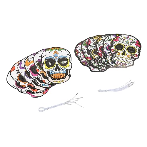 HEEPDD Mexikanische Totenkopf-Gesichtsmaske, Zuckerschädel Maske Tote, mexikanische Totenkopf-Gesichtsmaske, Dia de los Muertos Maske von HEEPDD