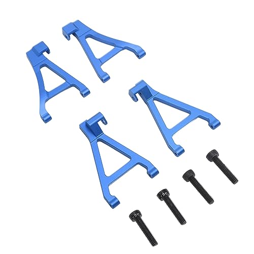 HEEPDD RC Vorderradaufhängungsarm-Set, langlebige Aluminiumlegierung, vorne oben, unten, Querlenker, hohe Härte, verschleißfest, für RC-Autoreparatur (blau) von HEEPDD