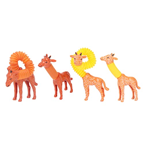 HEEPDD Tubes Spring Giraffe Fidget Toys, Dehnbares Giraffenspielzeug Zum Stressabbau, Dehnbar, Drehbar, Biegefest, mit Lichtern für 3–5-Jährige von HEEPDD