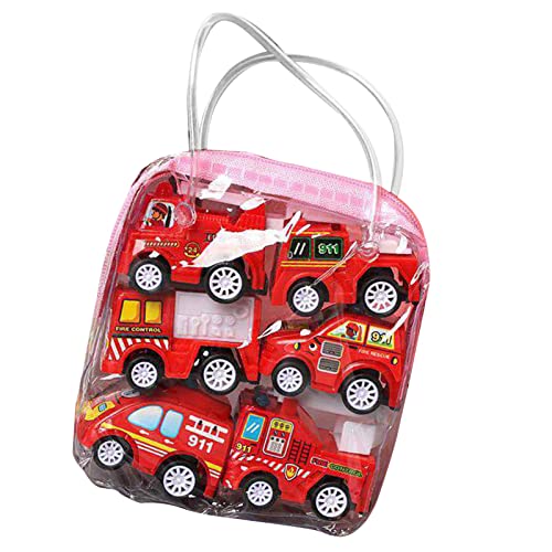 HEEPDD Ziehen Sie das Spielzeugauto-Set, klein, stoßfestes Spielzeugauto für zu Hause (Feuerwehrwagen) von HEEPDD