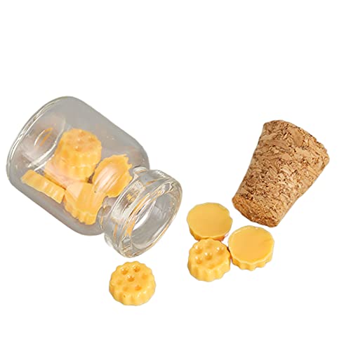 Puppenhaus Lebensmittelkanne, Puppenhaus Zubehör Dekoration Glasharz Simuliert für Kinder für Zuhause (Beige) von HEEPDD