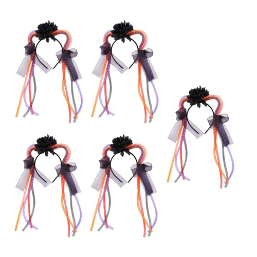 HEEZOU 5 x Katzenohren-Haarreifen für Halloween, Festlichkeiten, verstellbare Größe, Stirnbänder, bequemes Haarband, Party-Ornament HEEZOU 5 x Katzenohren-Haarreifen für Halloween, Festlichkeiten, verstellbare Größe, Stirnbänder, bequemes Haarband, Party-Ornament von HEEZOU
