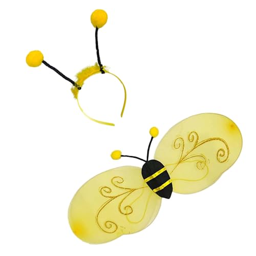 HEEZOU Animal Rollenspiel Flügel Kostüm Stirnband Zauberstab Halloween Cosplay Accessoire Für Frauen Kid Masquerade Halloween HEEZOU Animal Rollenspiel Flügel Kostüm Stirnband Zauberstab Halloween Cosplay Accessoire Für Frauen Kid Masquerade Halloween von HEEZOU