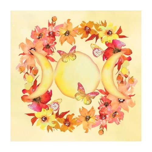 HEEZOU Divinationen Tischdecke Mond Blumenmuster Astrologie Tarotkarte Tischdecke Altars Stoff Göttlichkeit Brettspiel Accessoire HEEZOU Divinationen Tischdecke Mond Blumenmuster Astrologie Tarotkarte Tischdecke Altars Stoff Göttlichkeit Brettspiel Accessoire von HEEZOU