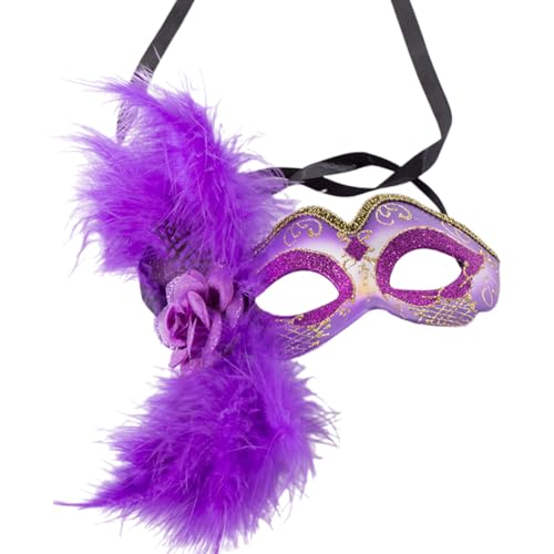 HEEZOU Federte Maskerade Gesichtsbedeckung Mit Für Frauen Maskerade Halbe Gesichtsbedeckung Gefiederter Eyemask Für Halloween Party HEEZOU Federte Maskerade Gesichtsbedeckung Mit Für Frauen Maskerade Halbe Gesichtsbedeckung Gefiederter Eyemask Für Halloween Party von HEEZOU