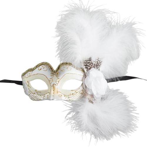 HEEZOU Federte Maskerade Gesichtsbedeckung Mit Für Frauen Maskerade Halbe Gesichtsbedeckung Gefiederter Eyemask Für Halloween Party HEEZOU Federte Maskerade Gesichtsbedeckung Mit Für Frauen Maskerade Halbe Gesichtsbedeckung Gefiederter Eyemask Für Halloween Party von HEEZOU