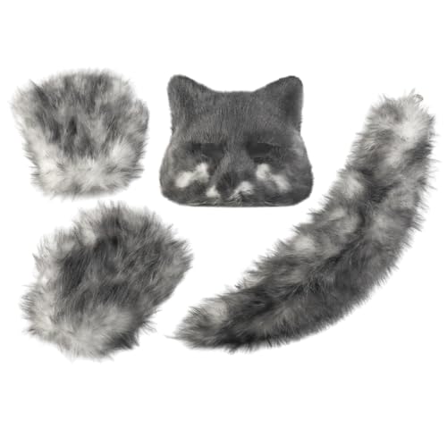 HEEZOU Foxes Kostüm Füchse Maske Katzen Halbe Gesichtsmaske Schwanzhandschuhe Tierarzt Kostüme Kits Accessoires Halloween Cosplay Requisiten Cosplay Kostüm HEEZOU Foxes Kostüm Füchse Maske Katzen Halbe Gesichtsmaske Schwanzhandschuhe Tierarzt Kostüme Kits Accessoires Halloween Cosplay Requisiten Cosplay Kostüm von HEEZOU