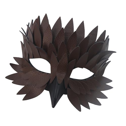 HEEZOU Gefiederte Stile verzierte halbe Gesichtsbedeckung Partyzubehör Csotume Gesicht für Erwachsene Halloween Cosplay Kostüm von HEEZOU