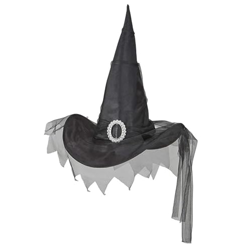 HEEZOU Halloween Witch Cosplay Wizard Hexenhut Frauen Unisex Witch Kostüm Spitzer Party Hat Festival Kopfbedeckung HEEZOU Halloween Witch Cosplay Wizard Hexenhut Frauen Unisex Witch Kostüm Spitzer Party Hat Festival Kopfbedeckung von HEEZOU