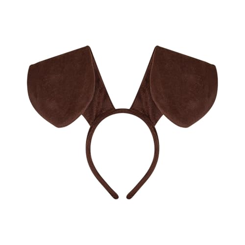 HEEZOU Hundeohr Hair Hoop Kostümzubehör Kopfbedeckung Make Up Dekorationen Requisiten Plüsch Haarthaar Band Halloween Stirnband von HEEZOU