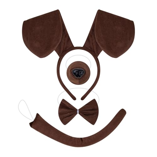 HEEZOU Hundeohr Hair Hoop Kostümzubehör Kopfbedeckung Make Up Dekorationen Requisiten Plüsch Haarthaar Band Halloween Stirnband von HEEZOU
