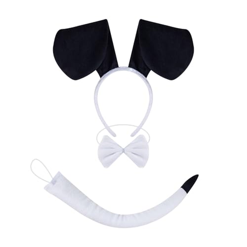 HEEZOU Hundeohr Hair Hoop Kostümzubehör Kopfbedeckung Make Up Dekorationen Requisiten Plüsch Haarthaar Band Halloween Stirnband von HEEZOU