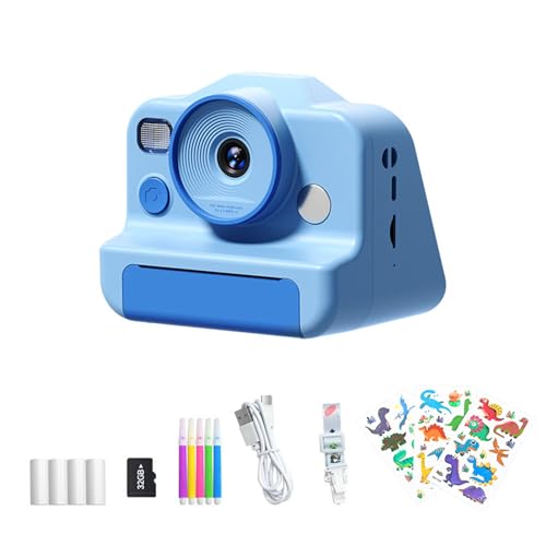 HEEZOU Kinderfreundliche Digitalkamera Mit Sofort Fotodrucker 32 Memory Eye Protections Screen Antique Design Spielzeug Sofort Kameraspielzeug Mit Fotodruck von HEEZOU