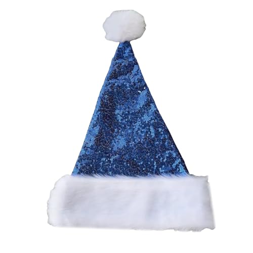 HEEZOU Pompoms Weihnachten Weihnachtsmützen Für Kinder Erwachsener Family Geting Pailletten Farbblöcke Santa Hats Festival Requisiten Kopfbedeckung Kopfstücke HEEZOU Pompoms Weihnachten Weihnachtsmützen Für Kinder Erwachsener Family Geting Pailletten Farbblöcke Santa Hats Festival Requisiten Kopfbedeckung Kopfstücke von HEEZOU