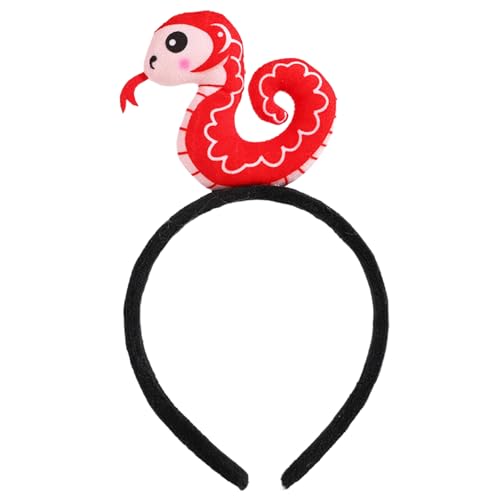 HEEZOU Schöner Plüsch-Haarreif für chinesisches Neujahr, Erwachsene und Kinder, bequem und vielseitig verwendbar, Schlangen-Stirnband, Party-Requisiten von HEEZOU