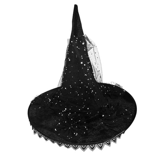 HEEZOU Star Tulle Witch Halloween Kostümzubehör Für Halloween Party Spitze Schiere Kopfbedeckung Für Maskerade von HEEZOU