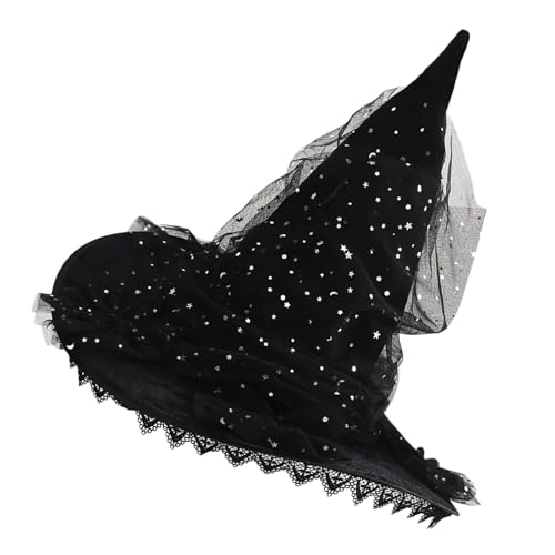 HEEZOU Star Tulle Witch Halloween Kostümzubehör Für Halloween Party Spitze Schiere Kopfbedeckung Für Maskerade von HEEZOU