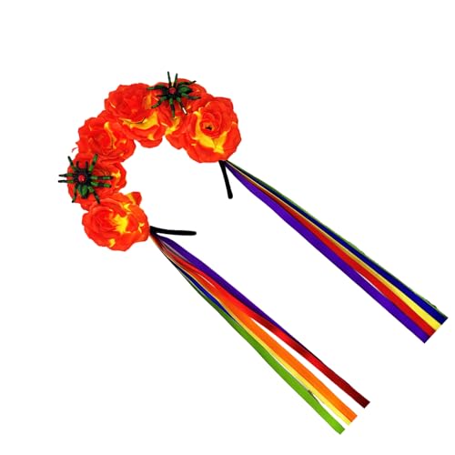 HEEZOU Verstellbare Halloween Kopfbedeckung Glitzer Spiders Kopfbedeckung Weiche Polyester Kopfbedeckungskostümpartys Dekoration von HEEZOU
