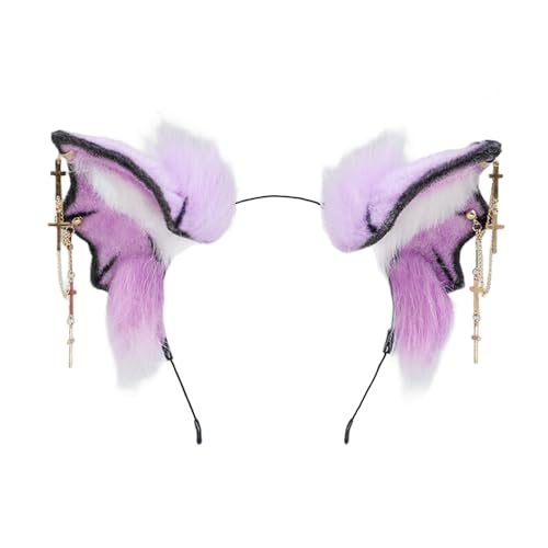 HEEZOU Verstellbarer Blutsauger, Fledermausflügel, Haarband, Gothicismus, Anime-Charakter, Kopfschmuck für Rollenspiele, Make-up, Partys, Geschenke, schöne Fledermaus-Ohren-Haarspange HEEZOU Verstellbarer Blutsauger, Fledermausflügel, Haarband, Gothicismus, Anime-Charakter, Kopfschmuck für Rollenspiele, Make-up, Partys, Geschenke, schöne Fledermaus-Ohren-Haarspange von HEEZOU