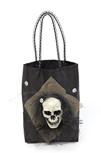 Heitmann Deco schaurig-schöne gruselige Halloween-Handtasche - schwarz mit Totenkopf von HEITMANN DECO