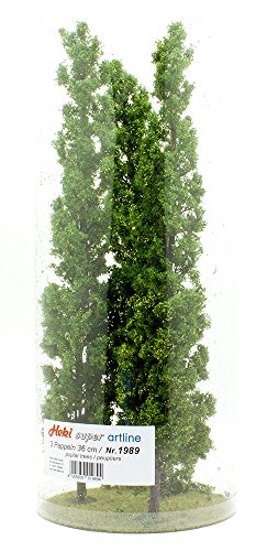 Heki 1989 Pappelbäume, 3 Stück, Höhe 36 cm, Mehrfarbig von HEKI