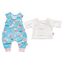 HELESS 1085 Puppen-Strampler "Einhorn Emil & Fee Emma" mit T-Shirt, Gr. 28-35 cm von HELESS