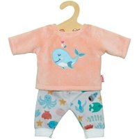 HELESS 2285 Puppen-Flauschiger Pyjama Wal Bobby, 2-teilig, Größe 35-45 cm von HELESS