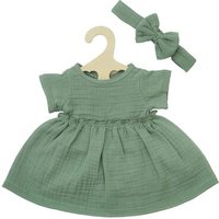 HELESS 2424 Puppenkleid aus 100 % Bio-Baumwolle mit Rüschen und Haarband, salbeigrün, 2-teilig, Gr. 35-45 cm HELESS 2424 Puppenkleid aus 100 % Bio-Baumwolle mit Rüschen und Haarband, salbeigrün, 2-teilig, Gr. 35-45 cm von HELESS