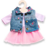 HELESS 2550 Puppen-Tüllkleid mit Jeansweste, Gr. 35-45 cm von HELESS