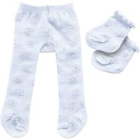 HELESS 4781 Puppen-Strumpfhose mit Söckchen "Eiskristalle", Gr. 28-35 cm von HELESS