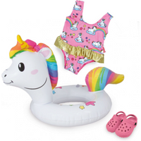 HELESS 66 Puppen-Schwimmset "Einhorn Henri", Gr. 35-45 cm von HELESS