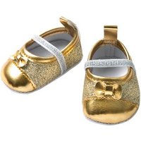 HELESS 747 Puppen-Glitzerballerinas, gold, Gr. 38-45 cm von HELESS