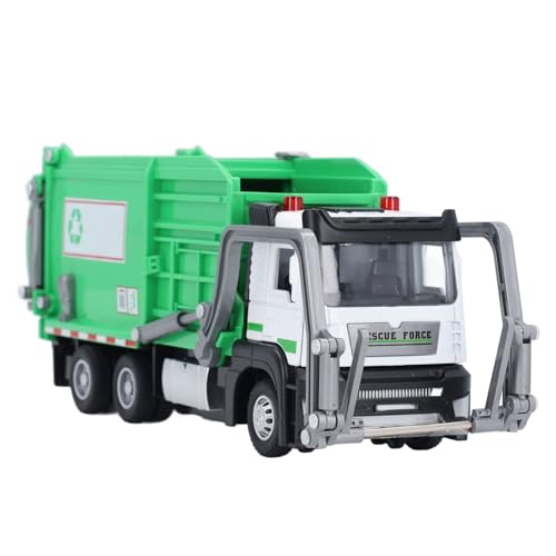 HELEVIA 1:32 Müllwagen-Spielzeug mit Müllcontainer, 4 Mülltonnen, Reibungsbetriebenen Lichtgeräuschen, Abfallfahrzeugmodell, für Kinder, Spielerlebnis Im Bereich Abfallwirtschaft HELEVIA 1:32 Müllwagen-Spielzeug mit Müllcontainer, 4 Mülltonnen, Reibungsbetriebenen Lichtgeräuschen, Abfallfahrzeugmodell, für Kinder, Spielerlebnis Im Bereich Abfallwirtschaft von HELEVIA
