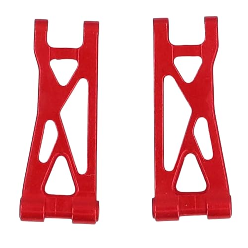 HELEVIA 2 Stück RC-Car-Schwinge, Hochfester Hinterer Unterer Querlenker aus Legierung, für 1/24 RC-Car-Upgrade-Teile (Rot) von HELEVIA